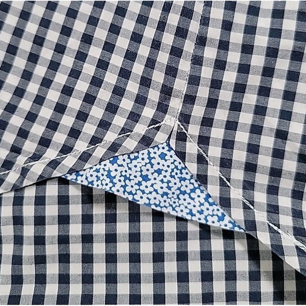 Tommy Bahama LARGE  Button Down Shirt BLUE& White‎ Checked, LOGO - Picture 7 of 11